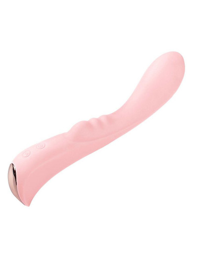 Нежно-розовый вибромассажер 6  Silicone G-Spot Fun - 19,1 см.