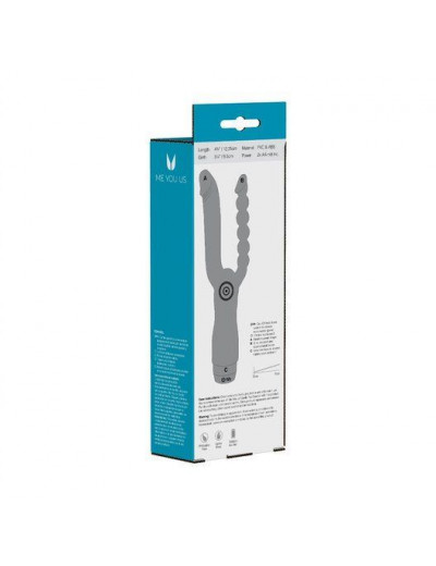 Фиолетовый анально-вагинальный вибратор Extreme Dual Vibrator - 25 см.