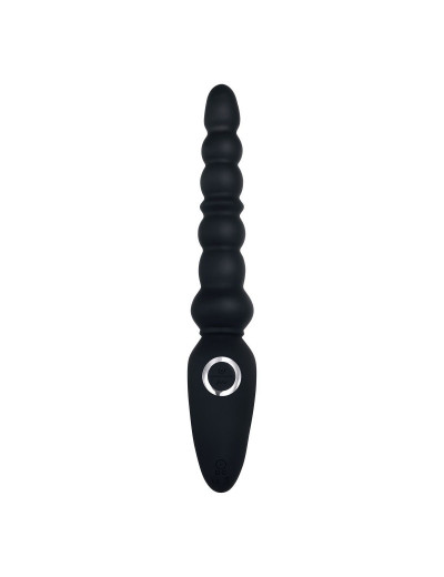 Черная анальная виброелочка Magic Stick - 22,6 см.