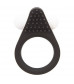 Чёрное эрекционное кольцо LIT-UP SILICONE STIMU RING 1 BLACK