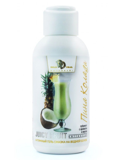 Интимный гель на водной основе JUICY FRUIT с ароматом пина колада - 100 мл.
