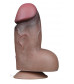 Коричневый фаллоимитатор 7.0 Dual Layered Platinum Silicone Cock - 18,2 см.