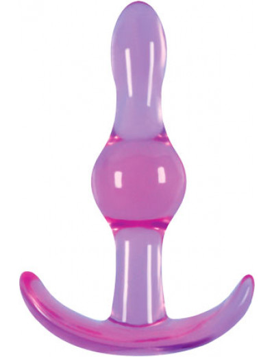 Фиолетовая анальная пробка Jelly Rancher T-Plug Wave - 9,7 см.