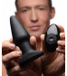 Черная анальная пробка Model R Smooth Rimming Plug with Remote - 14,2 см.