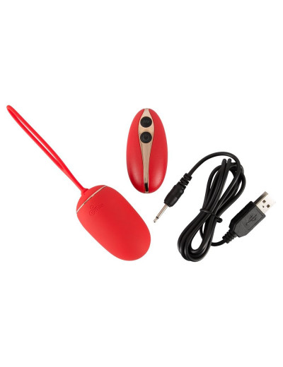 Красное виброяйцо Remote Controlled Love Ball с пультом ДУ