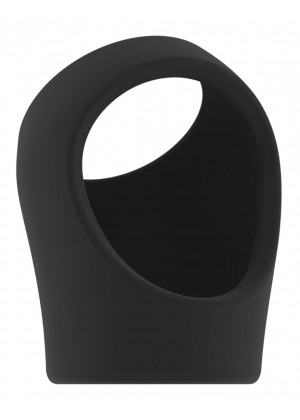 Черное эрекционное кольцо для пениса и мошонки No45 Cockring with Ball Strap