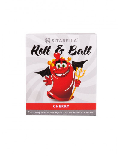 Стимулирующий презерватив-насадка Roll   Ball Cherry