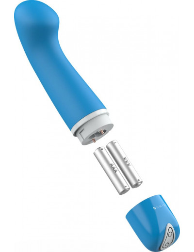 Голубой G-вибростимулятор Bdesired Deluxe Curve - 15,2 см.