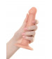 Телесный фаллос на присоске Silicone Bendable Dildo S - 17 см.