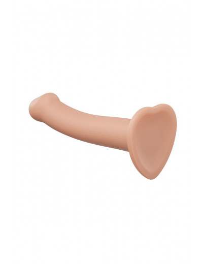 Телесный фаллос на присоске Silicone Bendable Dildo S - 17 см.