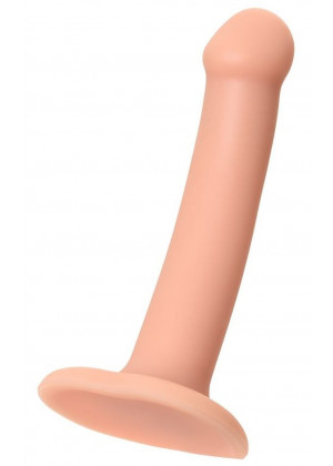 Телесный фаллос на присоске Silicone Bendable Dildo S - 17 см.