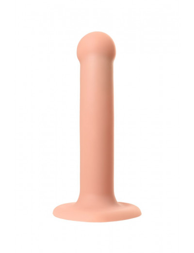 Телесный фаллос на присоске Silicone Bendable Dildo S - 17 см.