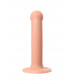 Телесный фаллос на присоске Silicone Bendable Dildo S - 17 см.