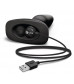 Чёрная вибровтулка с ротацией шариков RIMMING REMOTE CONTROL PLUG BLACK - 15,2 см.