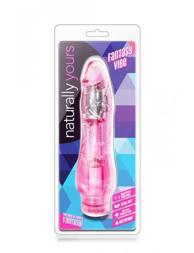 Розовый вибратор-реалистик Fantasy Vibe - 22,8 см.