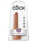 Фаллоимитатор-мулат с мошонкой и присоской 6  Cock with Balls - 17,8 см.