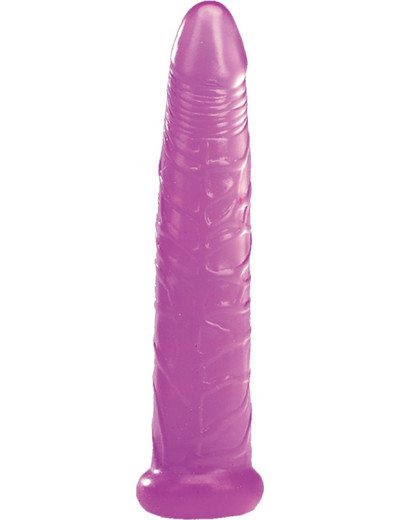 Фиолетовый желейный фаллоимитатор JELLY BENDERS THE EASY FIGHTER - 16,5 см.
