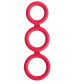 Красное тройное эрекционное кольцо Triad Cock Ring