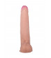 Фаллоимитатор телесного цвета на подошве-присоске - 23,7 см.