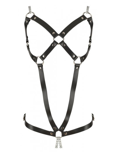Черная кожаная упряжь Leather Harness