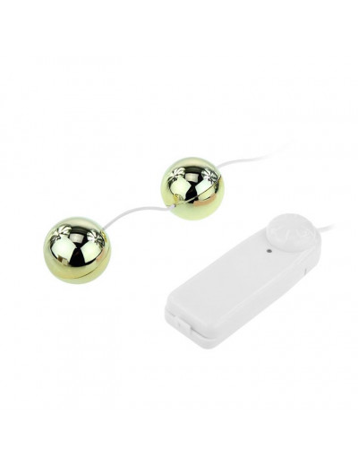 Золотистые шарики с вибрацией Goden Balls