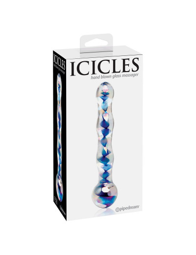 Анальный стеклянный стимулятор Icicles №8 - 17,8 см.