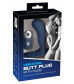 Синий вибростимулятор простаты Vibrating Butt Plug - 11,7 см.