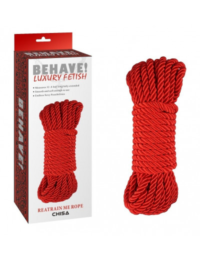 Красная веревка для шибари Reatrain Me Rope - 10 м.