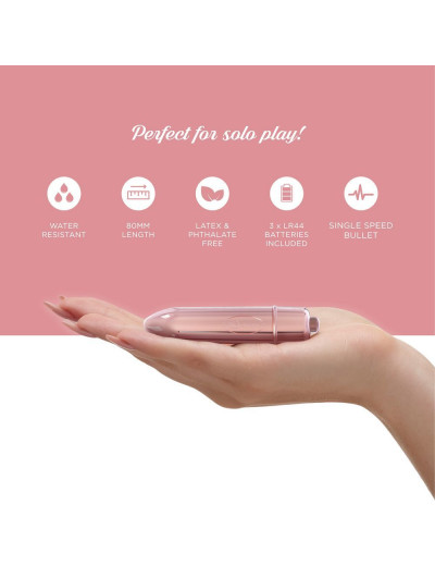 Розовая гладкая вибропуля So Divine Halo Bullet Vibrator - 8 см.
