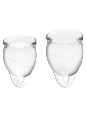 Набор прозрачных менструальных чаш Feel confident Menstrual Cup