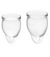 Набор прозрачных менструальных чаш Feel confident Menstrual Cup