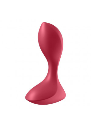 Красный вибромассажёр простаты Satisfyer Backdoor Lover - 14 см.