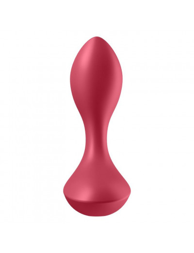 Красный вибромассажёр простаты Satisfyer Backdoor Lover - 14 см.