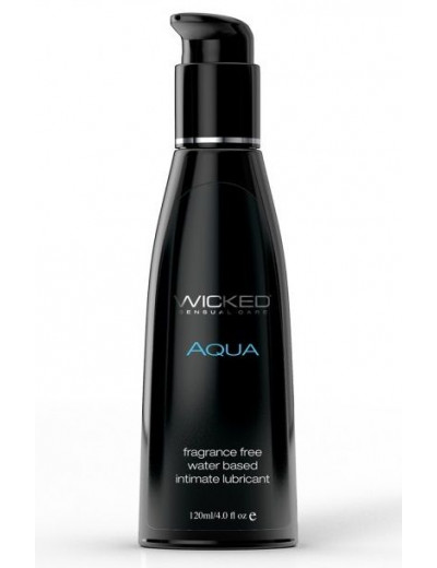 Легкий лубрикант с алоэ на водной основе Wicked AQUA - 120 мл.