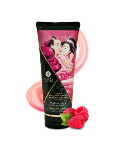 Массажный крем для тела с ароматом малины Raspberry feeling - 200 мл.