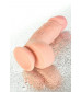 Телесный реалистичный вибратор Elite Vibro - 18,5 см.