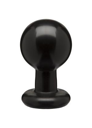 Круглая черная анальная пробка Classic Round Butt Plugs Large - 12,1 см.