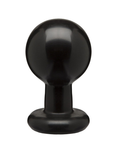 Круглая черная анальная пробка Classic Round Butt Plugs Large - 12,1 см.