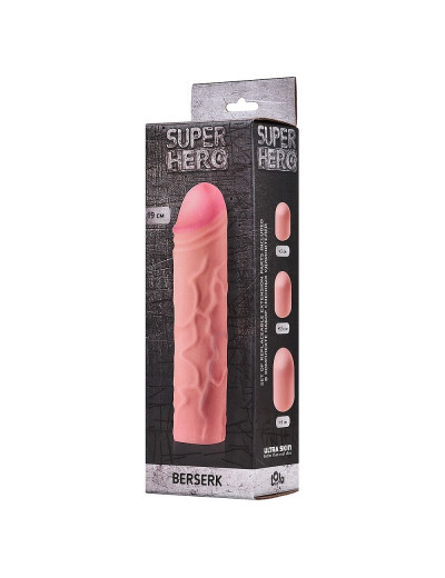 Фаллоудлинитель SUPER HERO Bersek - 19,5 см.