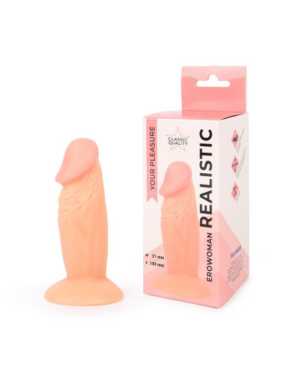 Реалистичный анальный фаллоимитатор Erowoman на присоске