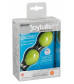Зелёные вагинальные шарики на чёрной сцепке Joyballs Secret
