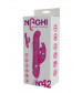 Розовый вибратор-кролик NAGHI NO.42 RECHARGEABLE DUO VIBRATOR - 24 см.