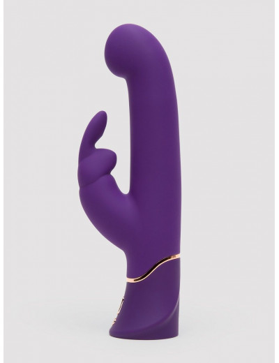 Фиолетовый вибратор Greedy Girl Power Motion Thrusting Rabbit Vibrator - 21,6 см.