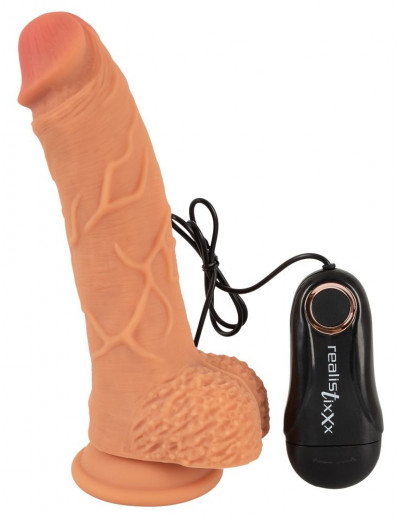 Телесный вибратор-реалистик Real Thing Large - 22,5 см.