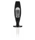 Черный электростимулятор с проводящей насадкой E-Stim Hollow Butt Plug - 7,8 см.