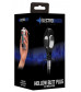 Черный электростимулятор с проводящей насадкой E-Stim Hollow Butt Plug - 7,8 см.
