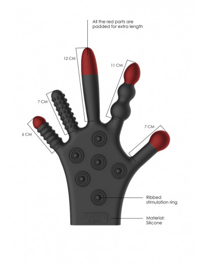 Черная стимулирующая перчатка Stimulation Glove