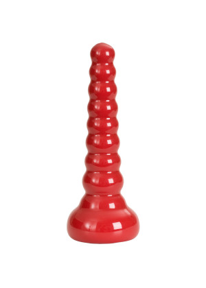 Ребристая анальная втулка Red Boy Anal Wand Butt Plug - 21,3 см.