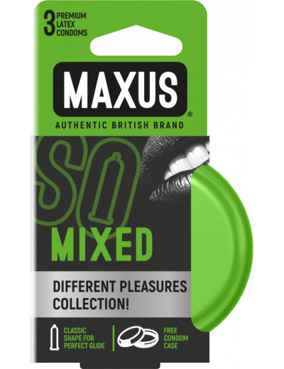 Презервативы в железном кейсе MAXUS Mixed - 3 шт.