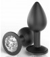 Черные трусики Crotchless Secret Gem XL-XXL с анальной пробкой